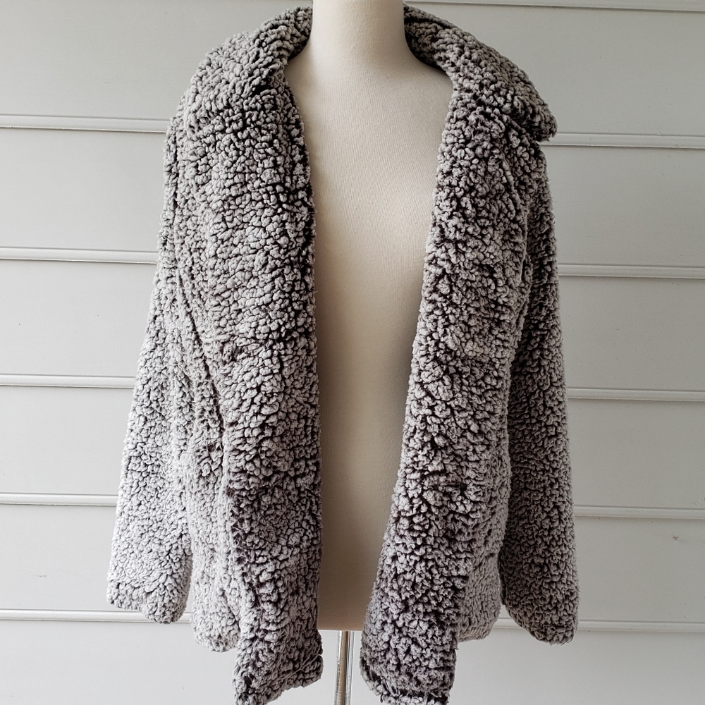 Nordstrom Thread & Supply Fleece Sherpa Peacoat - Picture 7 of 10